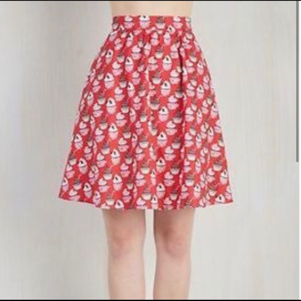 Plus Retrolicious cupcake skirt ModCloth